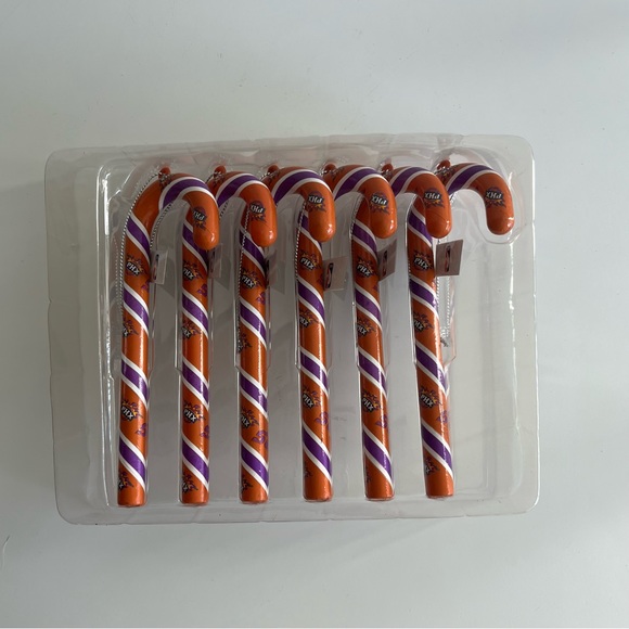 Vintage NBA 2008 Phoenix Suns Set of 6 Plastic Candy Canes Christmas Ornaments - Picture 2 of 6